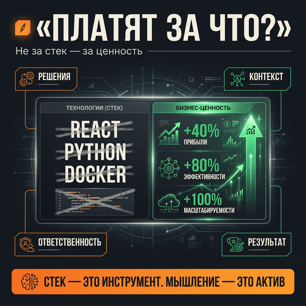 Ты выучил ещё один фреймворк. Добавил в резюме. Ждёшь, что теперь-то ставка вырастет.