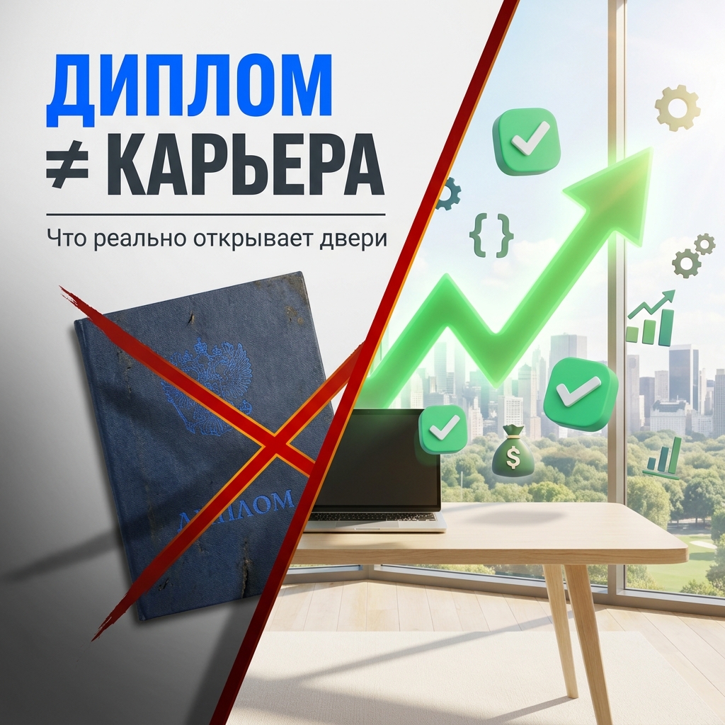 Ты пять лет учился. Сессии, курсовые, красный диплом.